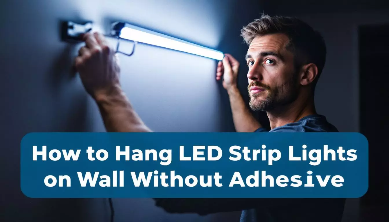 how to stick led lights on wall without adhesive 341929458