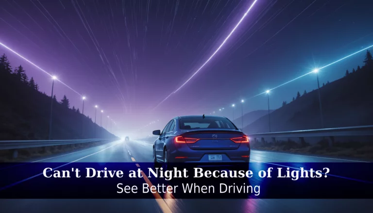 can't drive at night because of lights