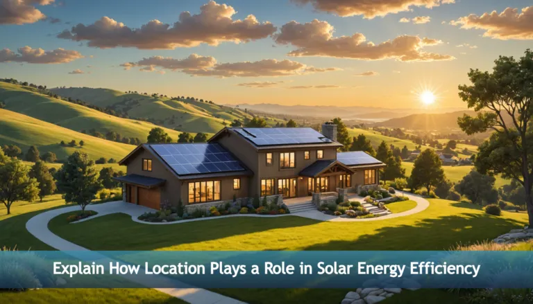explain how location plays a role in solar energy efficiency explain how location plays a role in solar energy efficiency