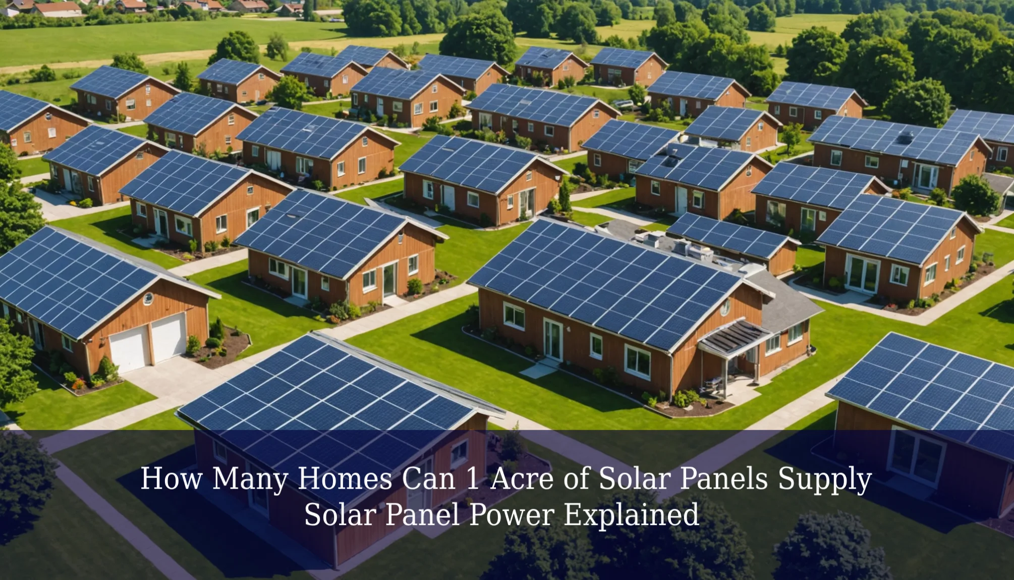 how many homes can 1 acre of solar panels supply