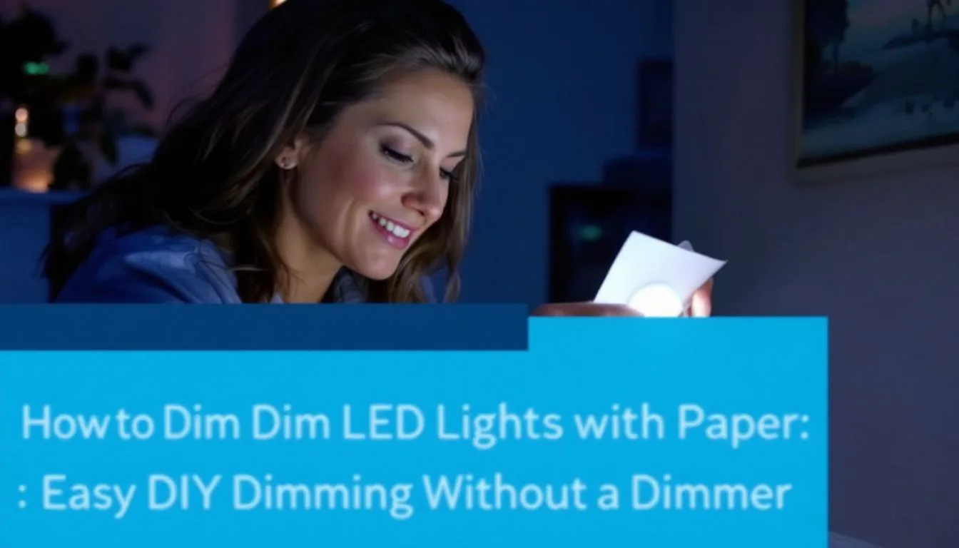 How To Dim LED Lights With Paper: DIY Hack Revealed!